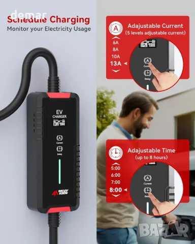 MCEVKELN EV зарядно тип 2, 3kW 7M| 1-фаза| 13A Режим 3, 6A-13A, снимка 5 - Аксесоари и консумативи - 48417042