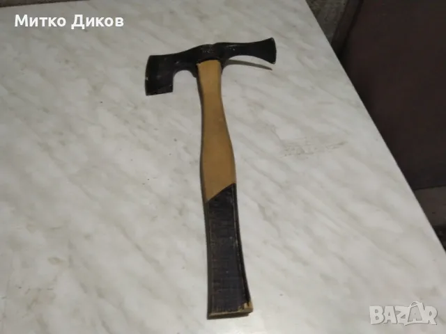 Бушкрафт брадва пикел кирка pickaxe на Еделвайс от соца 33х17см като нова, снимка 1 - Колекции - 49227872