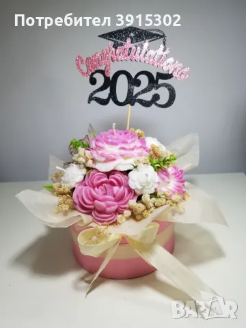 Букет от соев восък, снимка 5 - Други - 49778456