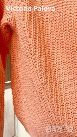 Кроп пуловер реглан в  нюанс „Peach Fuzz“ , снимка 5 - Блузи с дълъг ръкав и пуловери - 53957852