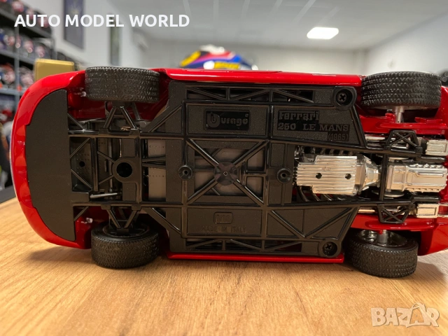 BBURAGO колекционерски модел FERRARI 250 LEMANS 1965г. 1:18 мащаб 59 лв. / 30.17 €, снимка 9 - Аксесоари и консумативи - 53237861