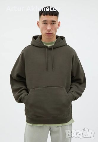 Супер цена! Овърсайз худи, зелен цвят | Oversize hoodie in green color, снимка 1 - Пуловери - 46772454