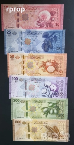 Сирия. 10,25,50,100,200 и 500 паунда. 2025г. UNC.