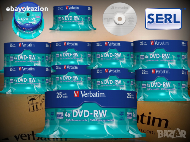 VERBATIM DVD-RW, SERL - най-доброто качество и цена. Гаранция !!!, снимка 4 - DVD дискове - 45063899