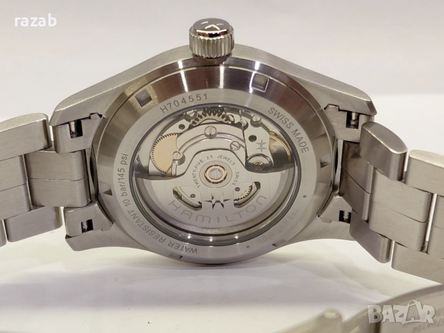 Чисто нов! 2 год.,гаранция Hamilton Khaki Field-Automatic, снимка 12 - Мъжки - 54045221