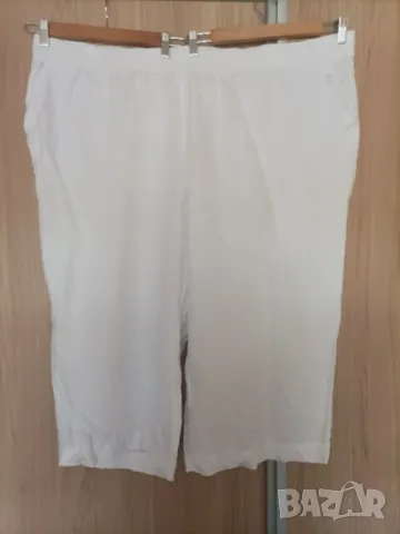 Мега макси бял ленен панталон , снимка 1