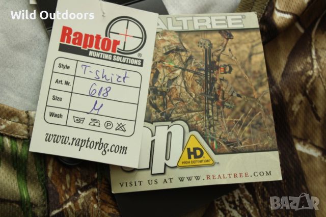 RAPTOR - камуфлажна тениска, размер M; лов; риболов, снимка 5 - Екипировка - 45161722