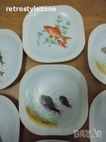 № 8557 Винтидж комплект порцеланови чинии – 7 броя (MW 1977) , снимка 3 - Други ценни предмети - 54059613