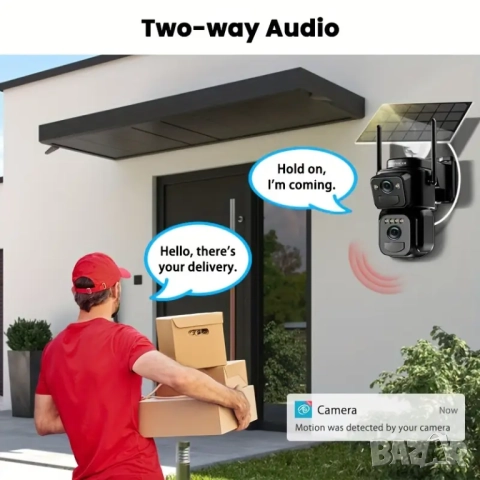 Нискоенергоемка CCTV Камера 1080P WiFi, соларен панел и издържлива батерия , снимка 6 - IP камери - 51946985