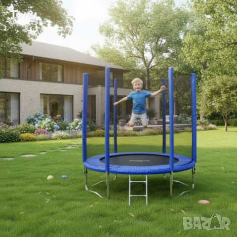 Батут с външна мрежа Jump 6ft - безопасно забавление и тренировка, снимка 3 - Други спортове - 53626491