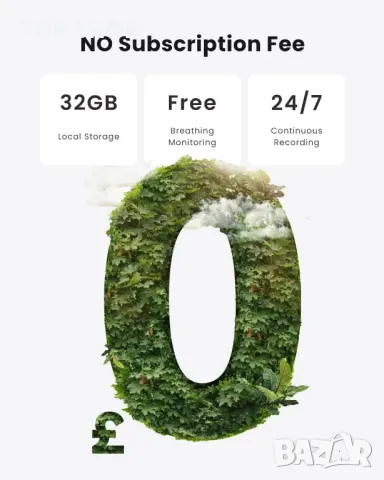 BOOPOO Smart Baby Monitor 2K, нощно виждане,откриване на плач,2.4/5GHz, снимка 6 - Бебефони - 49731255