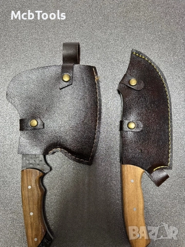 Сатър ловджийски с кожен калъф, снимка 7 - Ножове - 51997693