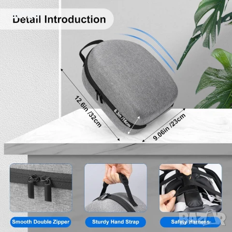 Твърд калъф за носене Dreaazhi, съвместим с Meta Quest 3S/Quest 3, аксесоари, снимка 4 - Аксесоари - 50948519