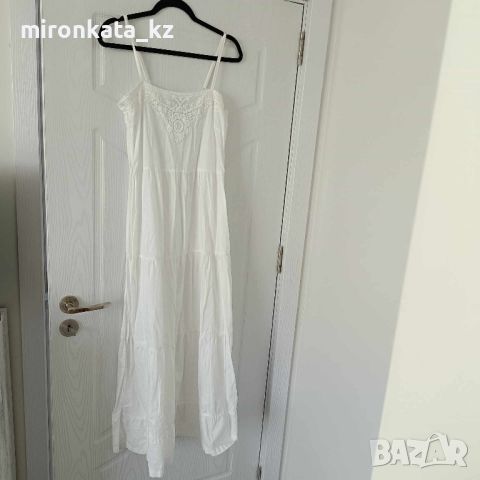 Бяла бохо рокля памук , снимка 2 - Рокли - 46281233