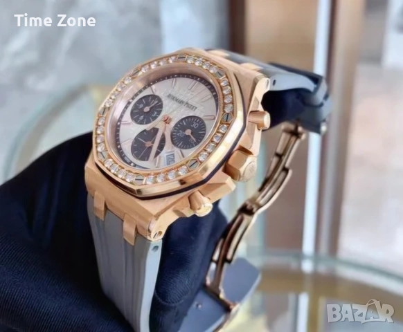 Audemars Piguet Royal Oak Offshore 37mm Rose Gold Grey Diamond Дамски Различни Цветове, снимка 5 - Дамски - 54047396