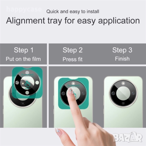 Honor Magic 8 Lite / 8 Pro / 3D 9H Стъклен протектор за камера, снимка 7 - Фолия, протектори - 52632173