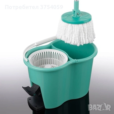 Иновативна кофа за моп за бързо и лесно почистване - CLEANmaxx Power Mop с двукамерна филтърна , снимка 6 - Мопове, кофи, четки и метли - 53209156