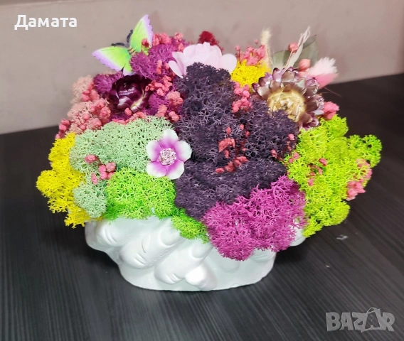 Многоцветни кашпи със скандинавски мъх , снимка 11 - Декорация за дома - 53147737