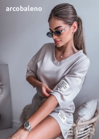 Дамски летен комплект / блуза + шорти, снимка 2 - Комплекти - 50609835