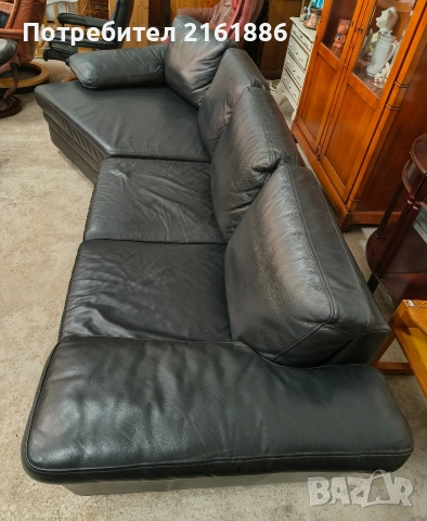 Уникален диван от естествена кожа , снимка 4 - Дивани и мека мебел - 54100262