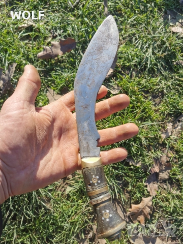 Кукри оригинал рог, месинг седеф, снимка 12 - Антикварни и старинни предмети - 52930743