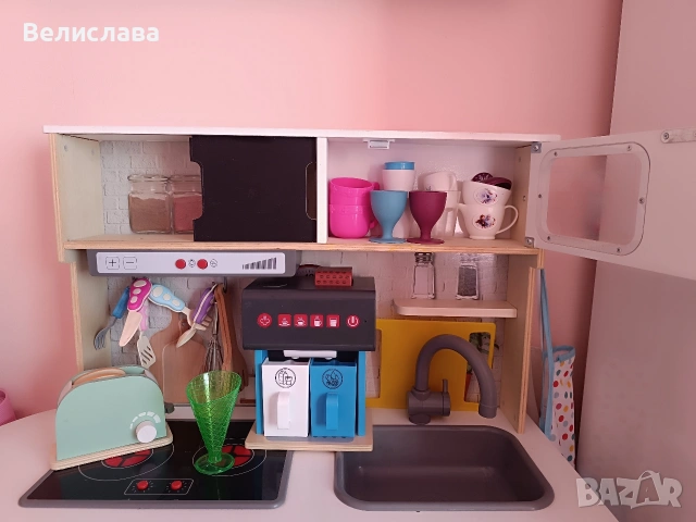 Детска дървена кухня, снимка 3 - Играчки за стая - 53657040