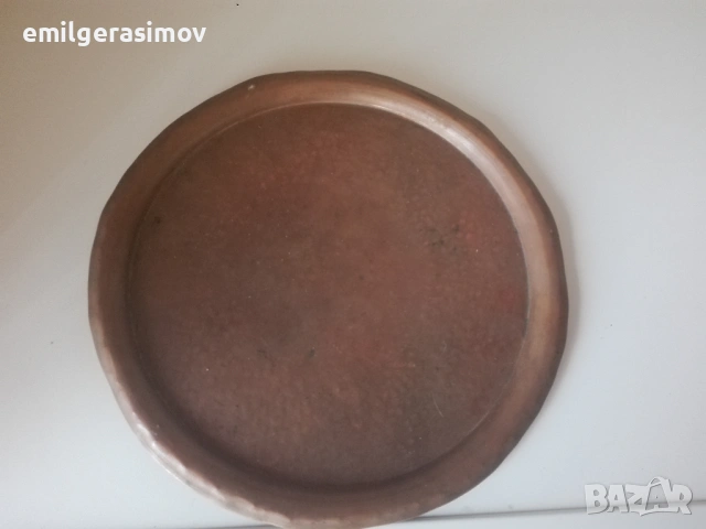 Медно джезве , поднос и стара попивателна., снимка 9 - Други ценни предмети - 53771057