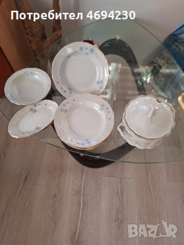 Сервиз За Хранене .Супник С Шест чинии Нов .Неизползван !!!.