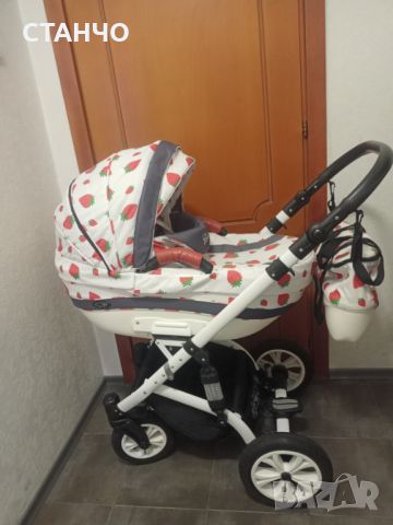 Бебешка количка Gusio 3 в 1 Carrera Fruit, снимка 1 - Детски колички - 45966891