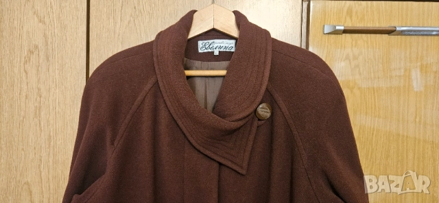 Кафяво дълго палто, XL, снимка 9 - Палта, манта - 51786666