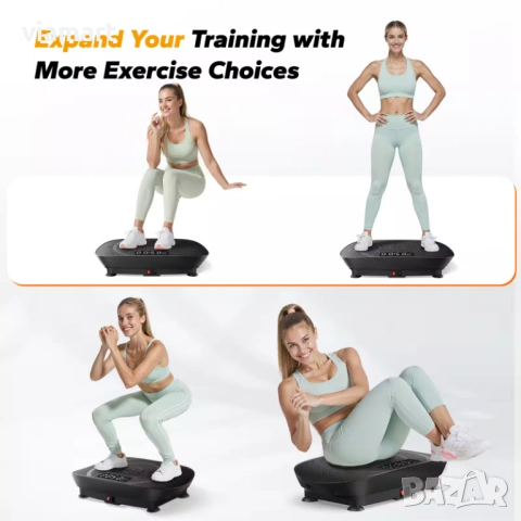 Виброплатформа MERACH CV30 Black SLIM, 10 нива на интензивност, снимка 9 - Фитнес уреди - 53048914