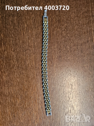 Унисекс гривна Ролекс плетка златна визия, снимка 4 - Гривни - 51858696