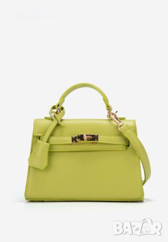 Бяла чанта по модел на Хермес Hermes mini Kelly цикламена жълта зелена бежова , снимка 5 - Чанти - 45782626