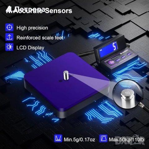 Дигитална везна UNIWEIGH UNI-Q5 – до 50 кг, снимка 3 - Друга електроника - 53641684