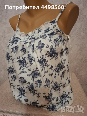 Памучен Дамски Топ/Потник, снимка 3 - Потници - 51509626