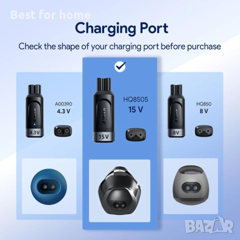 USB-C Адаптер за зарядно за Philips OneBlade и Norelco (15V HQ8505) – Компактен преходник за пътуван, снимка 2 - Друга електроника - 53213089