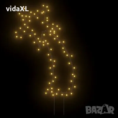 vidaXL Коледна светеща украса с шипове, метеор, 80 LED, 62 см(SKU:357722), снимка 3 - Декорация за дома - 48729175