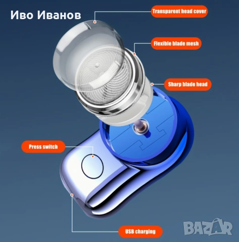 Мини електрическа самобръсначка, снимка 5 - Електрически самобръсначки - 53744736