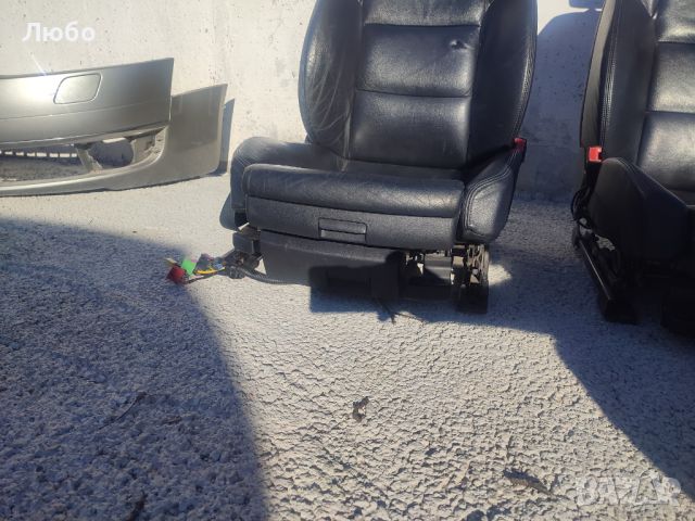 Предни дълбоки седалки черна кожа с подгрев за Ауди А6 ц6 4ф Audi A6 c6 4f, снимка 4 - Аксесоари и консумативи - 45205202