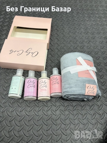 Нов Комплект за къдрава коса Only Curls 4 броя по 100ml + микрофибърна кърпа, снимка 4 - Продукти за коса - 53745244