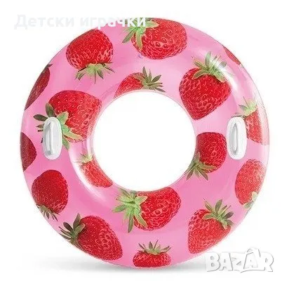 Надуваем пояс Intex, 107 см, PVC, тропически плодове, жълт/зелен/розов, снимка 6 - Надуваеми играчки - 49971128