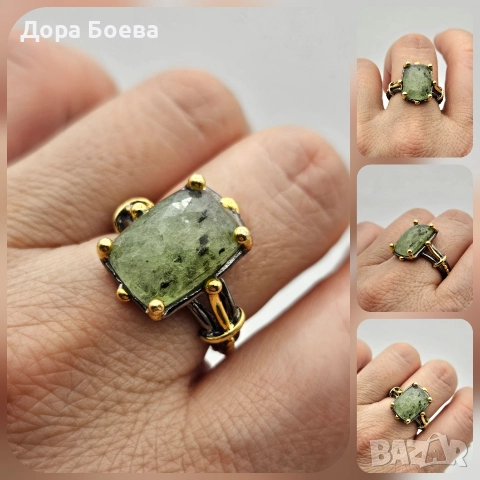 Сребърен пръстен: "Илюзия", снимка 4 - Пръстени - 52642976