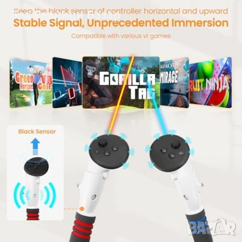 Нови VR „дълги ръце“ за Meta Quest 3/3S – дръжки/стикове, голф приставка, снимка 3 - Аксесоари - 53698200