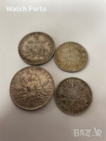 Сребърни монети 1/2/5 francs