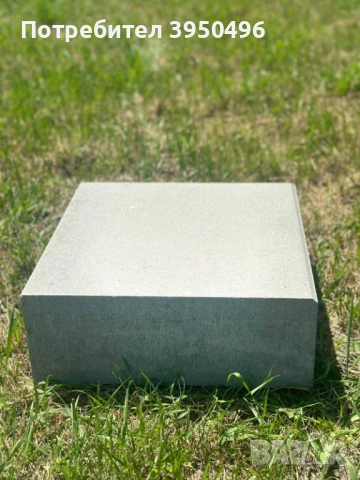 Стъпало 40х40х15см с фаска от бетон, цвят: сив
