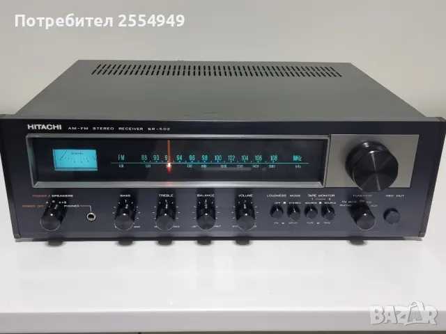 HITACHI SR-502 stereo receiver, снимка 2 - Ресийвъри, усилватели, смесителни пултове - 49158420