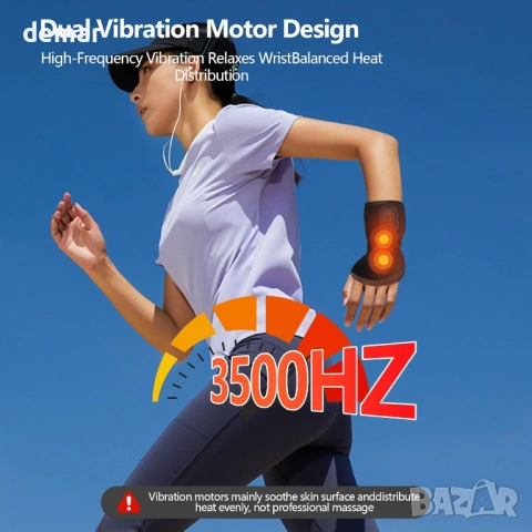 Безжичен масажор за китки с топлина и компресия за облекчаване на болката, 3000mAh, снимка 5 - Масажори - 54025210