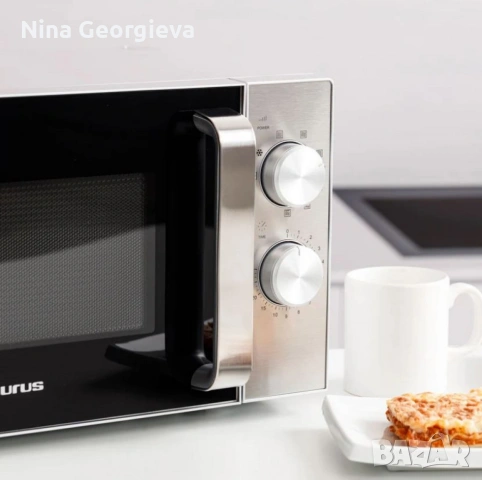 Микровълнова с грил Taurus Elegance Grill - равномерно затопляне и златиста коричка за всяко ястие, снимка 4 - Микровълнови - 53469546