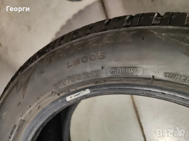 1бр. зимна гума 215/55/17 Bridgestone, снимка 6 - Гуми и джанти - 48252056