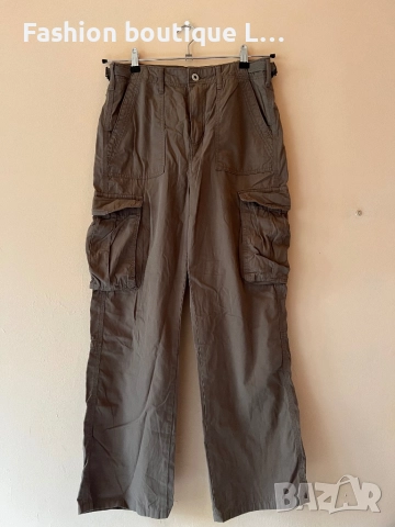 Bershka Кафяв карго панталон S размер с джобове 🤎